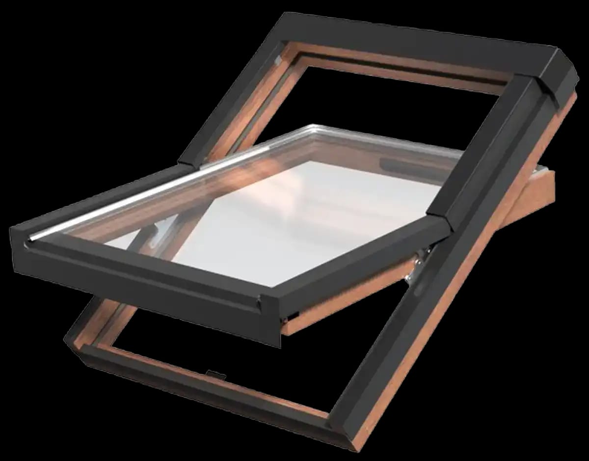 Central Pivot Roof Window Technical Diagram